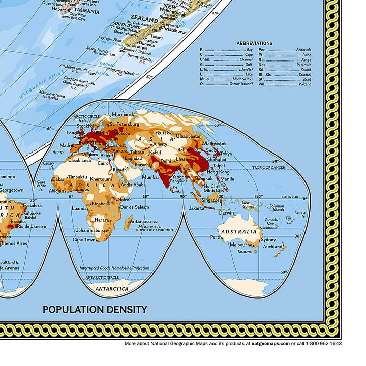 Carte murale (en anglais) - Monde politique - 92 x 61 cm (format poster) | National Geographic carte murale petit tube National Geographic 