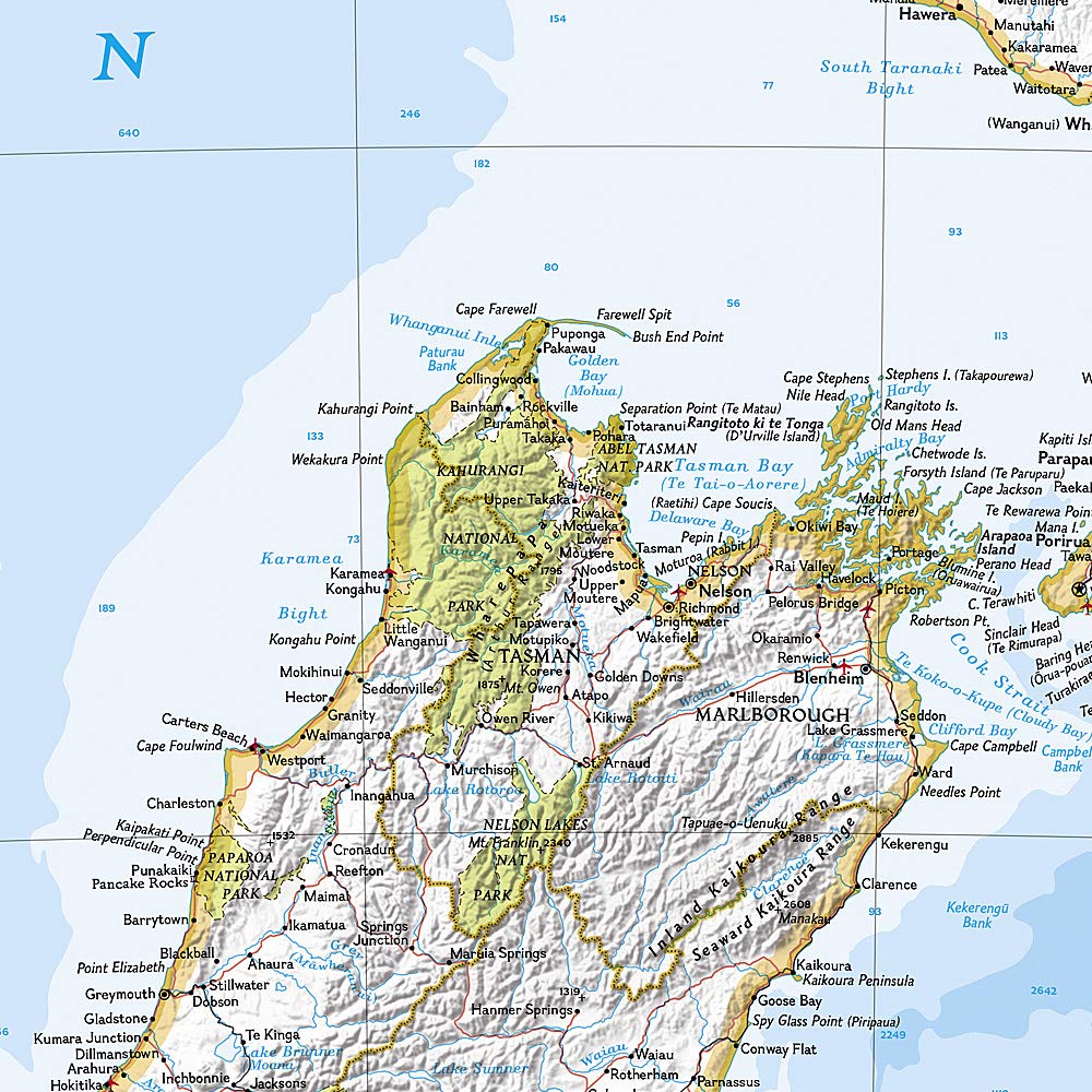 Carte murale (en anglais) - Nouvelle Zélande - 60 x 77 cm | National Geographic carte murale petit tube National Geographic 