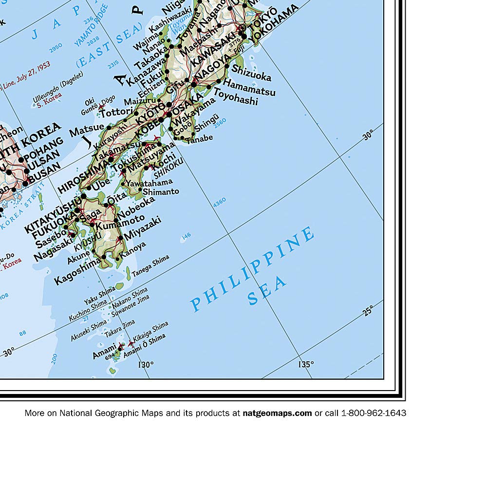 Carte murale (en anglais) - Russie - 77 x 60 cm | National Geographic carte murale roulée (en tube) National Geographic