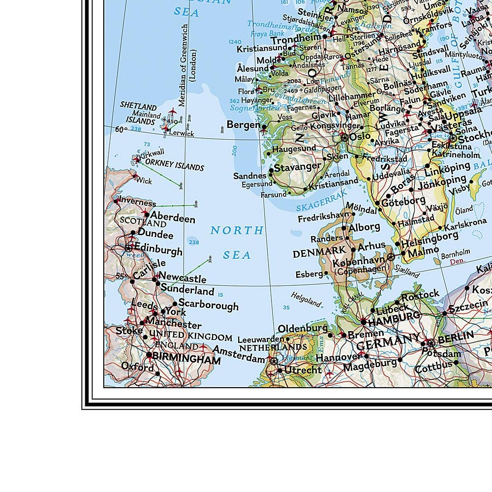 Carte murale (en anglais) - Russie - 77 x 60 cm | National Geographic carte murale petit tube National Geographic 