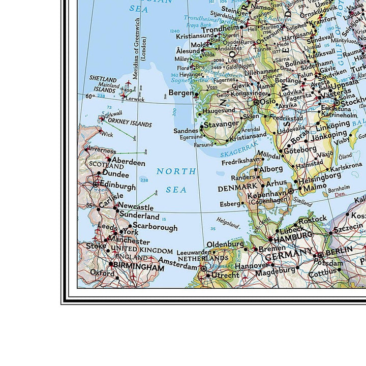 Carte murale (en anglais) - Russie - 77 x 60 cm | National Geographic carte murale petit tube National Geographic 
