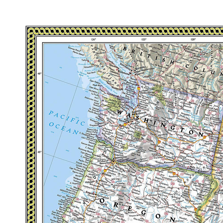 Carte murale (en anglais) - USA politique - 111 x 77 cm (format standard) | National Geographic carte murale petit tube National Geographic 