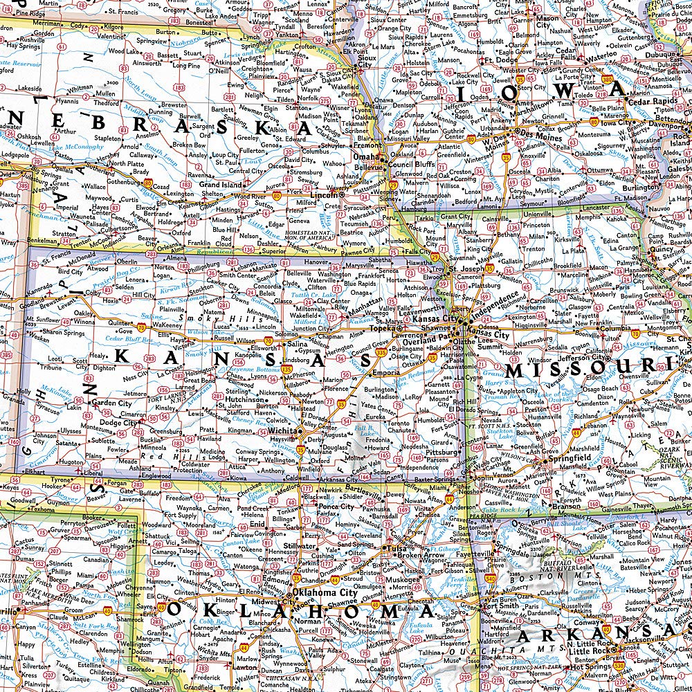 Carte murale (en anglais) - USA politique - 111 x 77 cm (format standard) | National Geographic carte murale petit tube National Geographic 