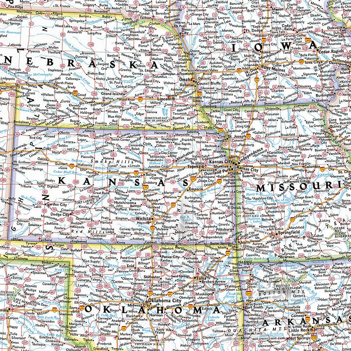 Carte murale (en anglais) - USA politique - 111 x 77 cm (format standard) | National Geographic carte murale petit tube National Geographic 