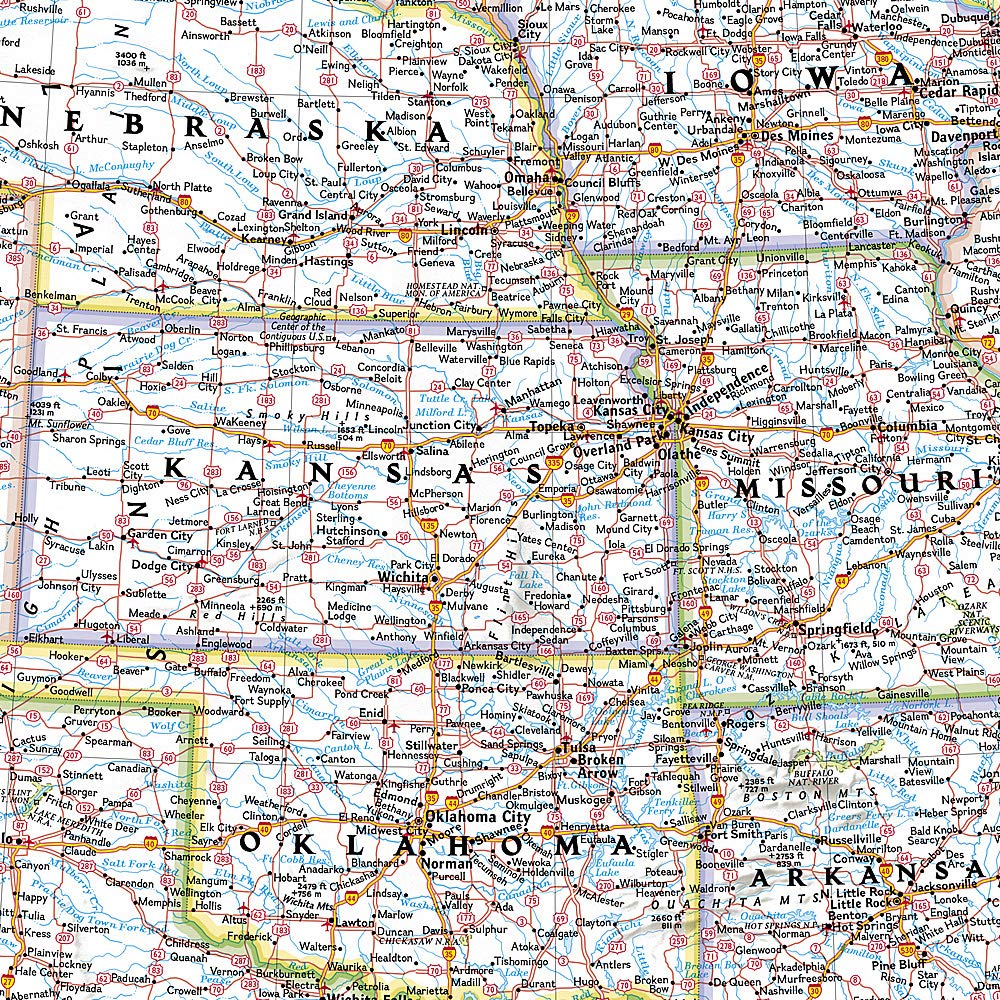 Carte murale (en anglais) - USA politique - 92 x 61 cm (format poster) | National Geographic carte murale petit tube National Geographic 