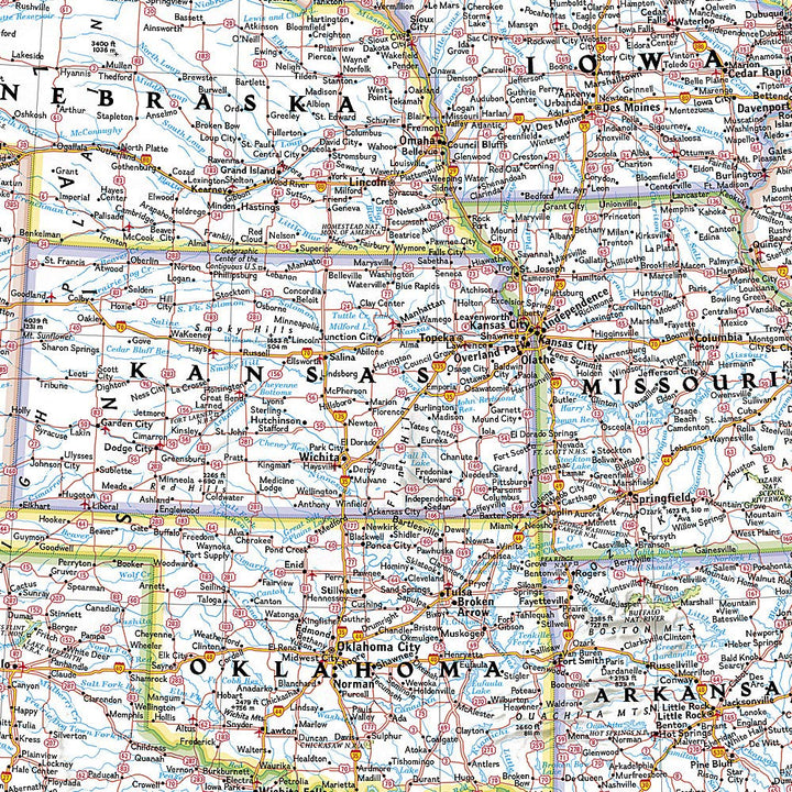 Carte murale (en anglais) - USA politique - 92 x 61 cm (format poster) | National Geographic carte murale petit tube National Geographic 