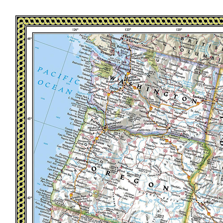 Carte murale (en anglais) - USA politique - 92 x 61 cm (format poster) | National Geographic carte murale petit tube National Geographic 