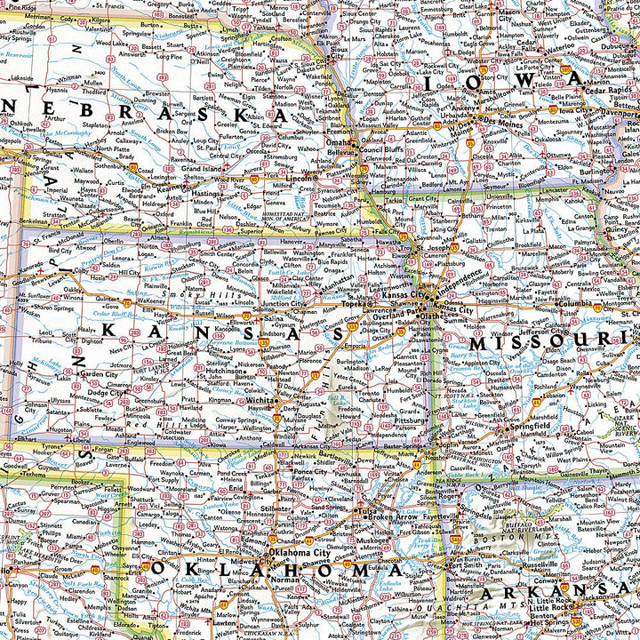 Carte murale (en anglais) - USA politique, grand format - 176 x 122 cm | National Geographic carte murale grand tube National Geographic 