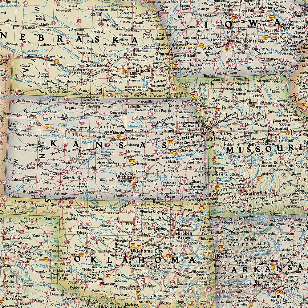 Carte murale (en anglais) - USA politique, style antique - 92 x 61 cm (format poster) | National Geographic carte murale petit tube National Geographic 