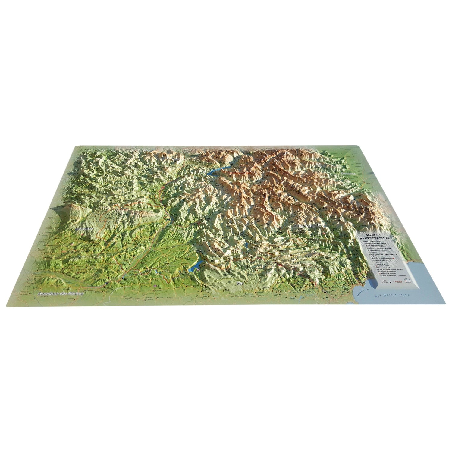 Carte murale en relief - Alpes-de-Haute-Provence - 61 cm x 41 cm | 3D Map carte en relief 3D Map Default Title