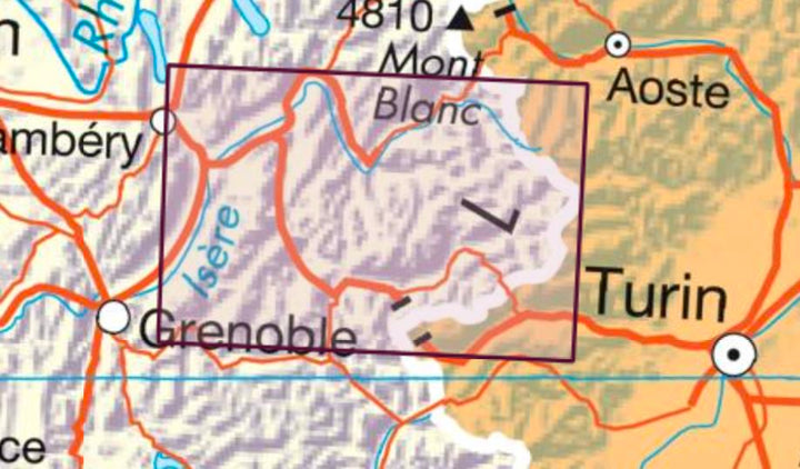 Carte murale en relief - Belledonne & Vanoise | IGN carte relief grande dimension IGN 