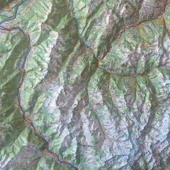 Carte murale en relief - Belledonne & Vanoise - 113 x 80 cm | IGN carte en relief IGN