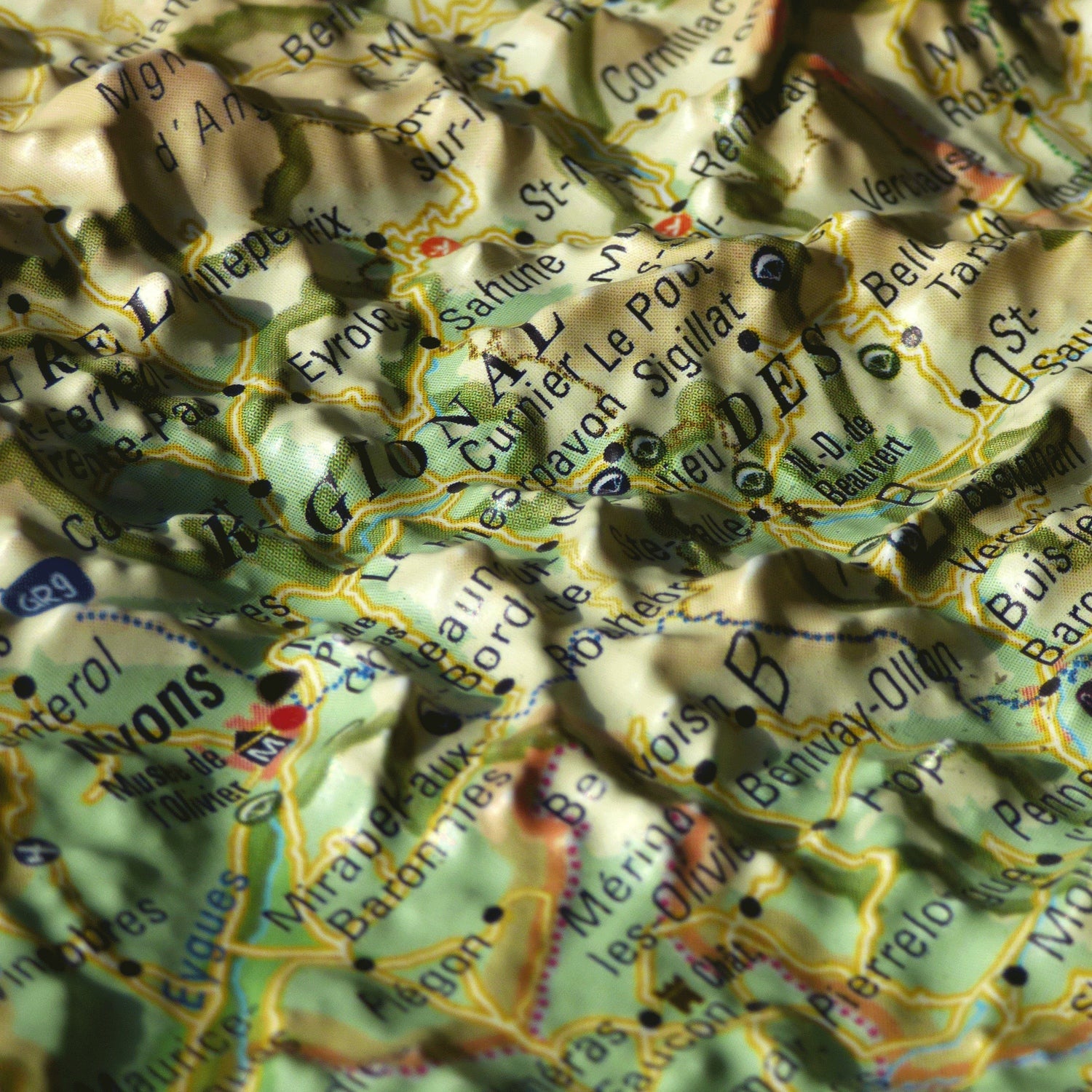 Carte murale en relief - Drôme & Ardèche - 61 cm x 41 cm | 3D Map carte en relief 3D Map