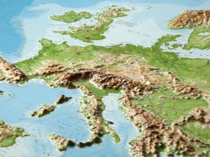 Carte murale en relief - Europe (en anglais) - 77 x 57 cm | Georelief carte relief Georelief 