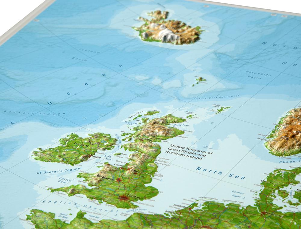 Carte murale en relief - Europe (en anglais) | Georelief carte relief Georelief 