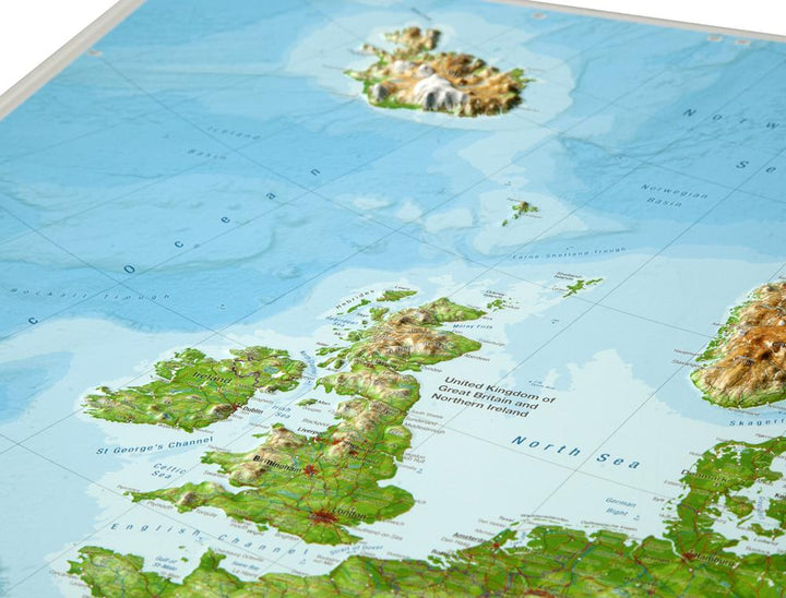 Carte murale en relief - Europe (en anglais) | Georelief carte relief Georelief 