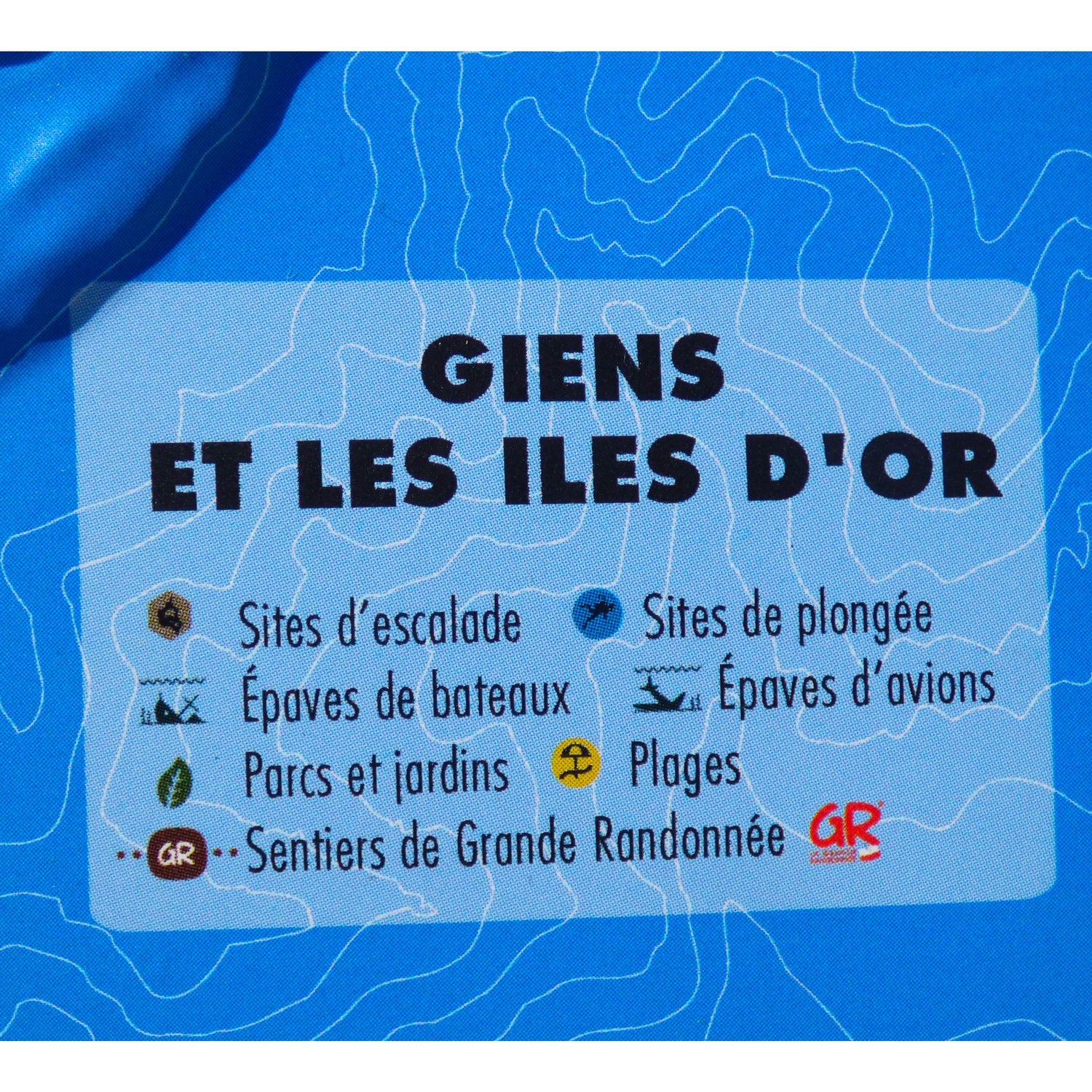 Carte murale en relief - Giens et les îles d'Or - 29,5 x 19,5 cm | 3D Map carte en relief 3D Map