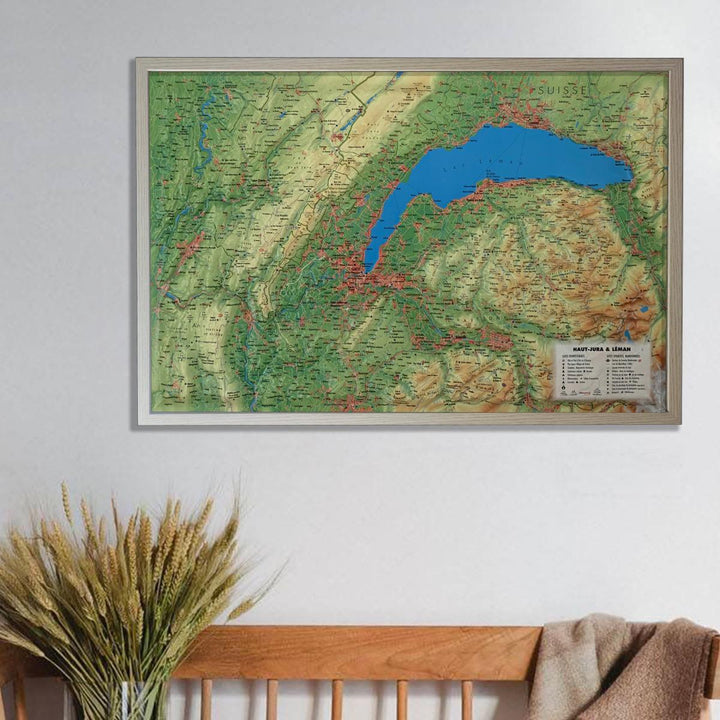 Carte murale en relief - Haut-Jura & Léman - 41 cm x 61 cm | 3D Map carte relief 3D Map 