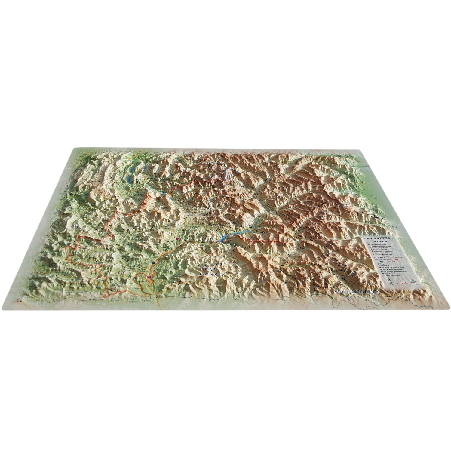 Carte murale en relief - Hautes-Alpes - 61 cm x 41 cm | 3D Map carte en relief 3D Map Default Title