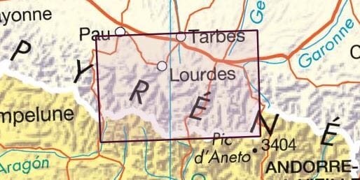 Carte murale en relief - Hautes Pyrénées - 113 x 80 cm | IGN carte en relief IGN