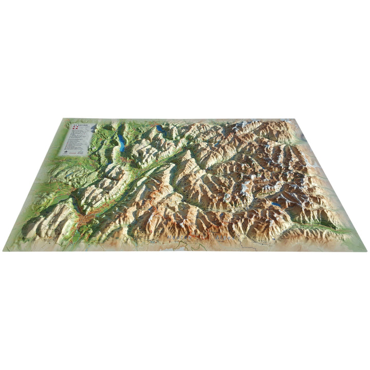 Carte murale en relief - La Savoie - 41 cm x 61 cm | 3D Map carte relief 3D Map 