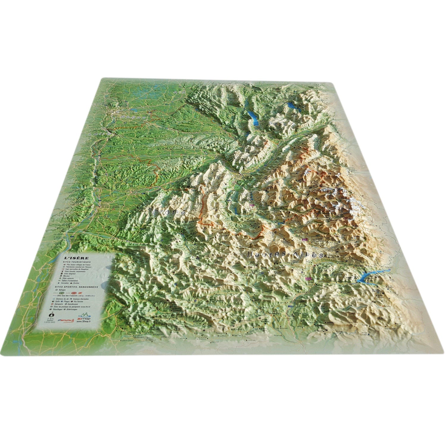 Carte murale en relief - L'Isère - 41 cm x 61 cm | 3D Map carte en relief 3D Map Default Title