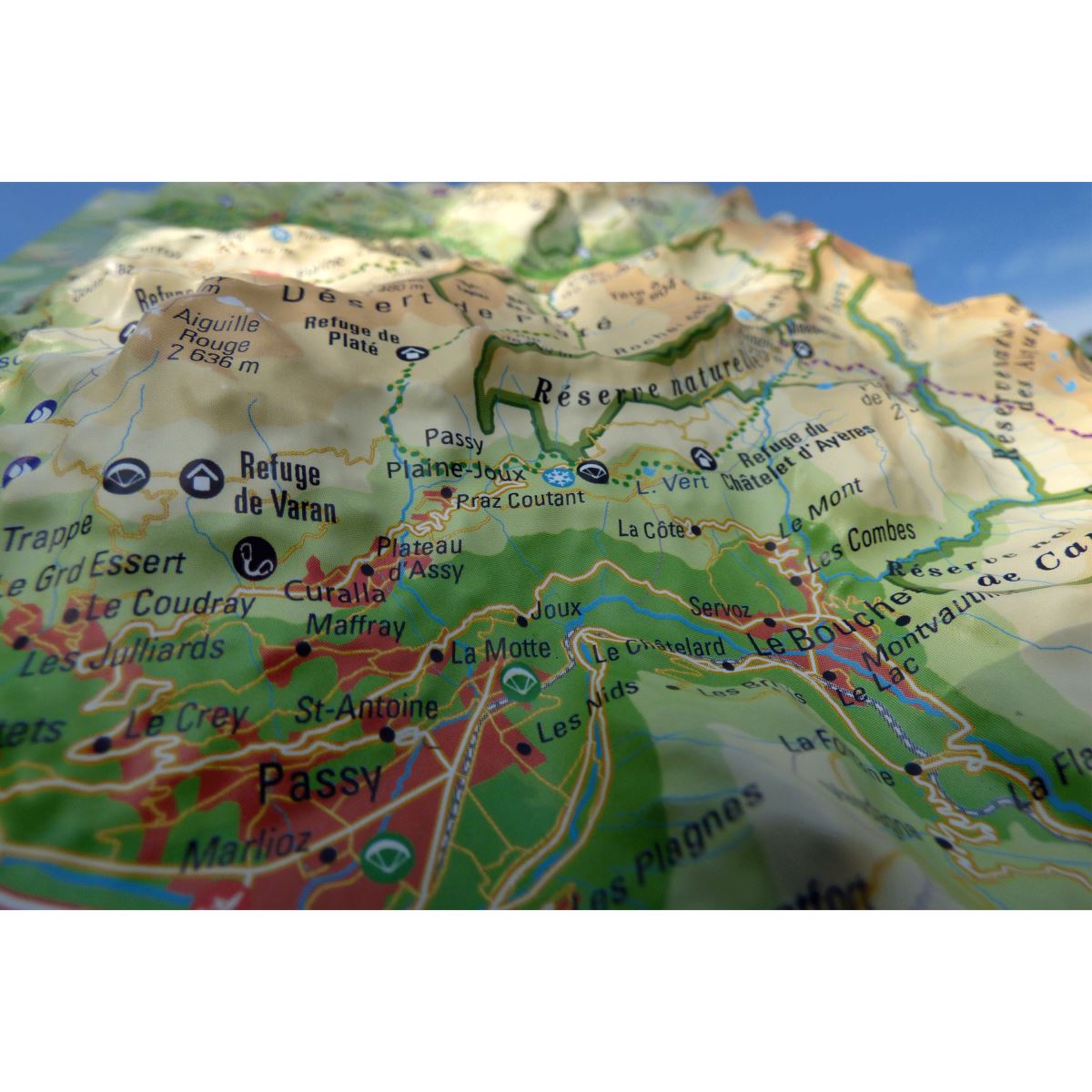 Carte murale en relief - Massif du Haut-Giffre (réserve de Sixt-Passy) - 19,5 cm x 29,5 cm | 3D Map carte en relief 3D Map
