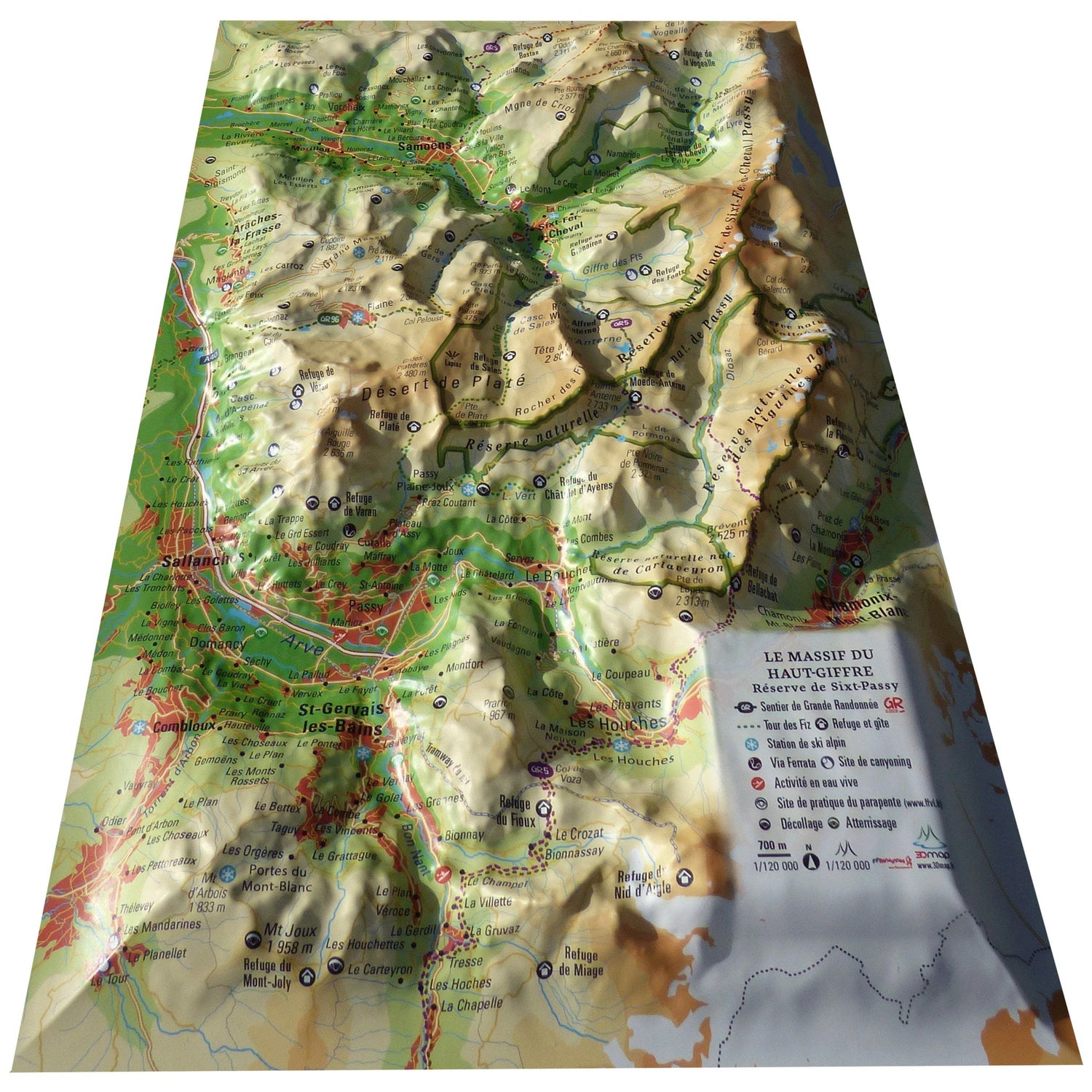 Carte murale en relief - Massif du Haut-Giffre (réserve de Sixt-Passy) - 19,5 cm x 29,5 cm | 3D Map carte en relief 3D Map Default Title