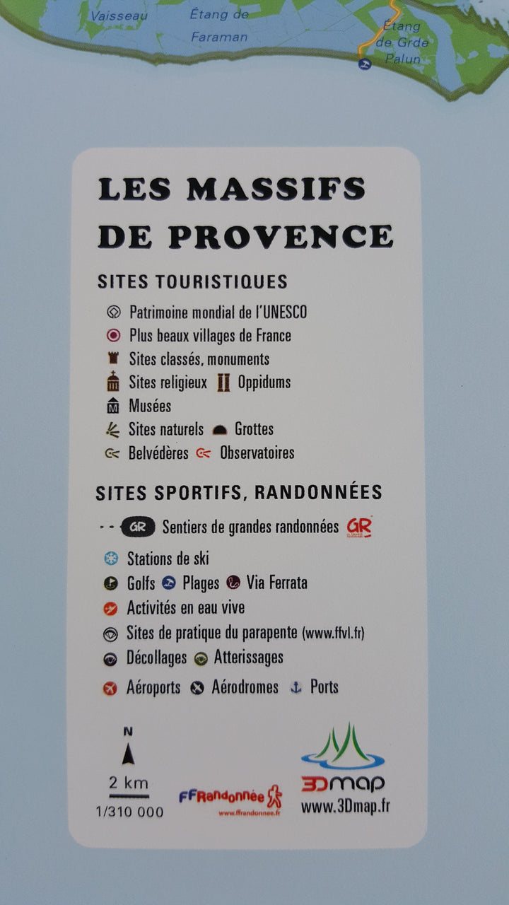 Carte murale en relief - Massifs de Provence - 41 cm x 61 cm | 3D Map carte relief 3D Map 