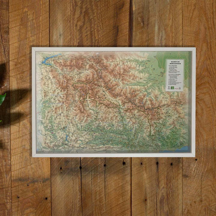 Carte murale en relief - Mercantour - 61 cm x 41 cm | 3D Map carte relief 3D Map 