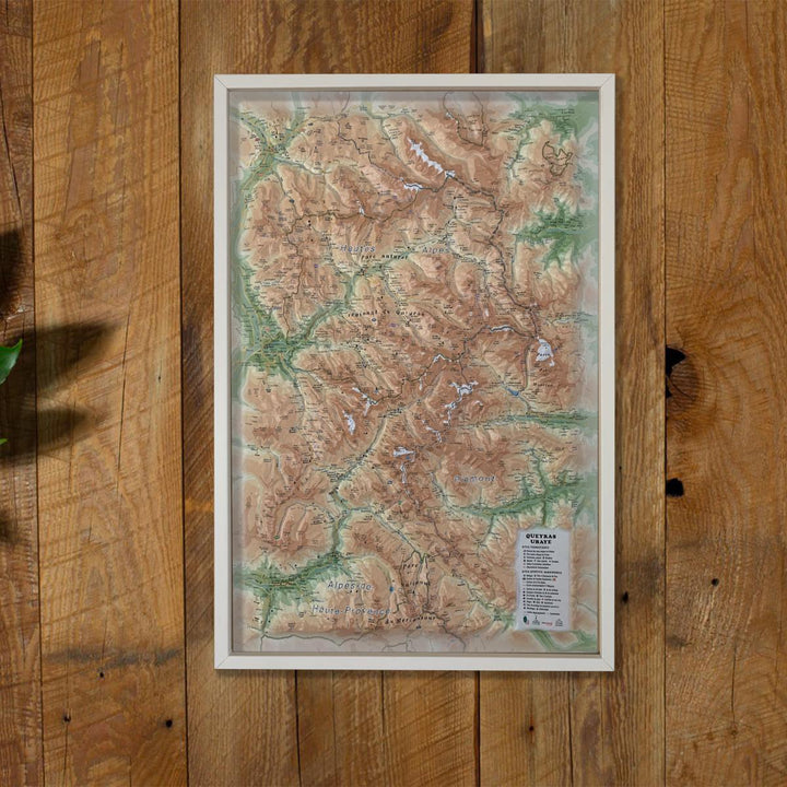 Carte murale en relief - Parc Naturel Régional du Queyras-Ubaye - 41 cm x 61 cm | 3D Map carte relief 3D Map 