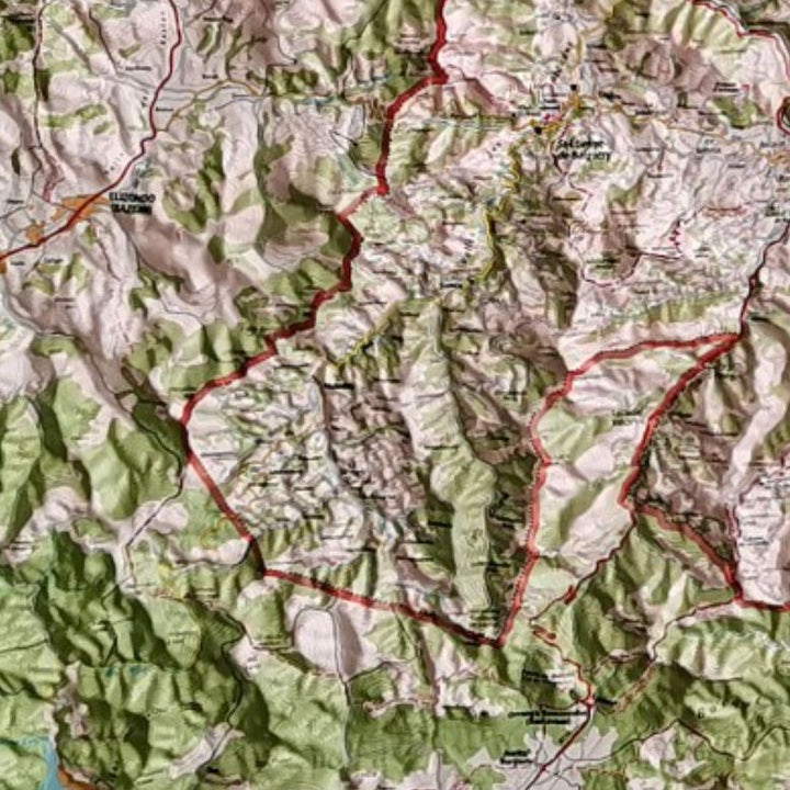 Carte murale en relief - Pays Basque - 113 x 80 cm | IGN carte relief grande dimension IGN 