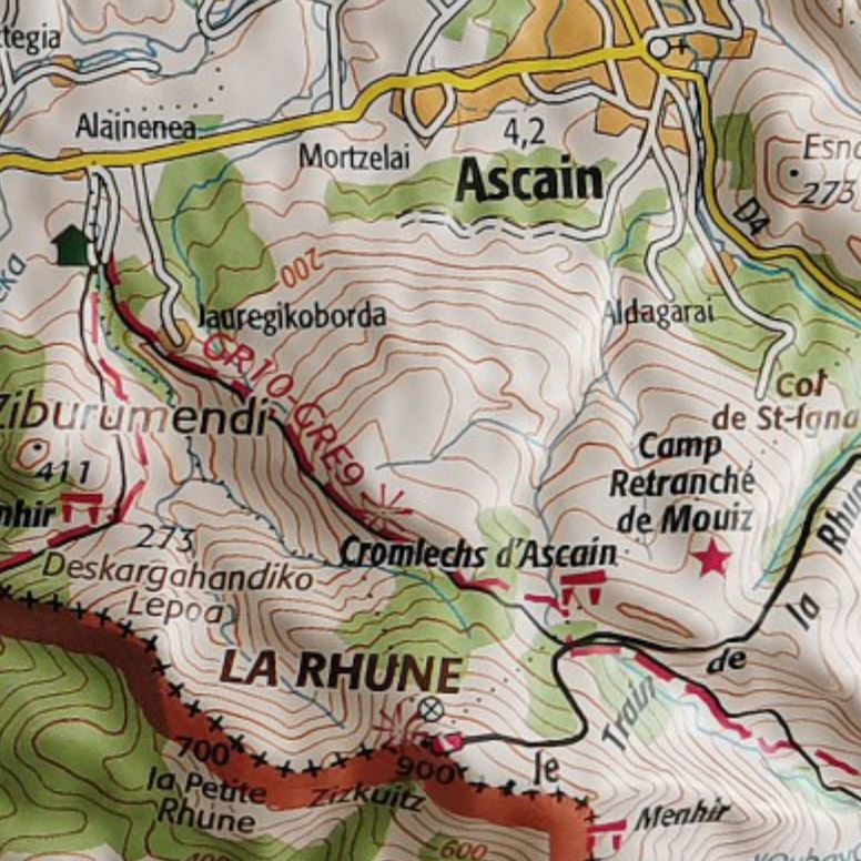 Carte murale en relief - Pays Basque - 113 x 80 cm | IGN carte en relief IGN