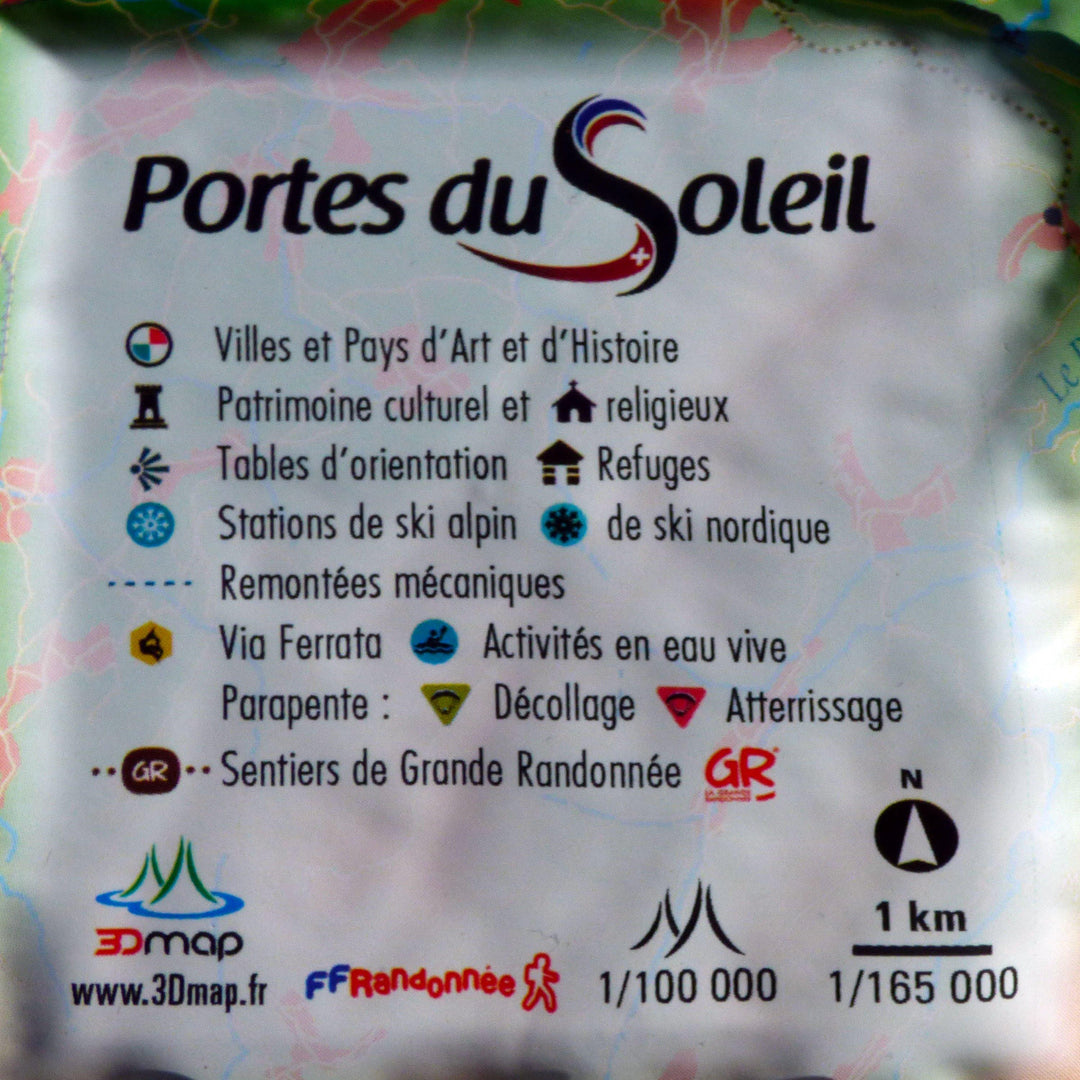 Carte murale en relief - Portes du Soleil - 29,5 x 19,5 cm | 3D Map carte relief petit format 3D Map 