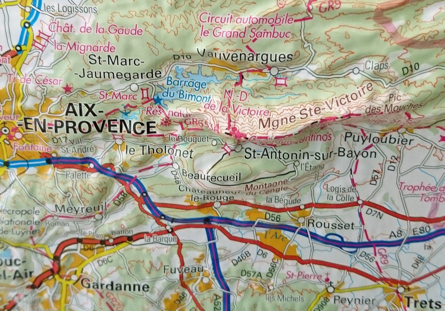 Carte murale en relief - Provence - 113 x 80 cm | IGN carte en relief IGN