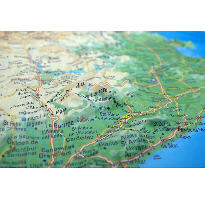 Carte murale en relief - Pyrénées - 61 cm x 41 cm | 3D Map carte relief 3D Map 