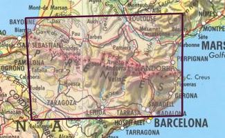Carte murale en relief - Pyrénées | IGN carte relief grande dimension IGN 