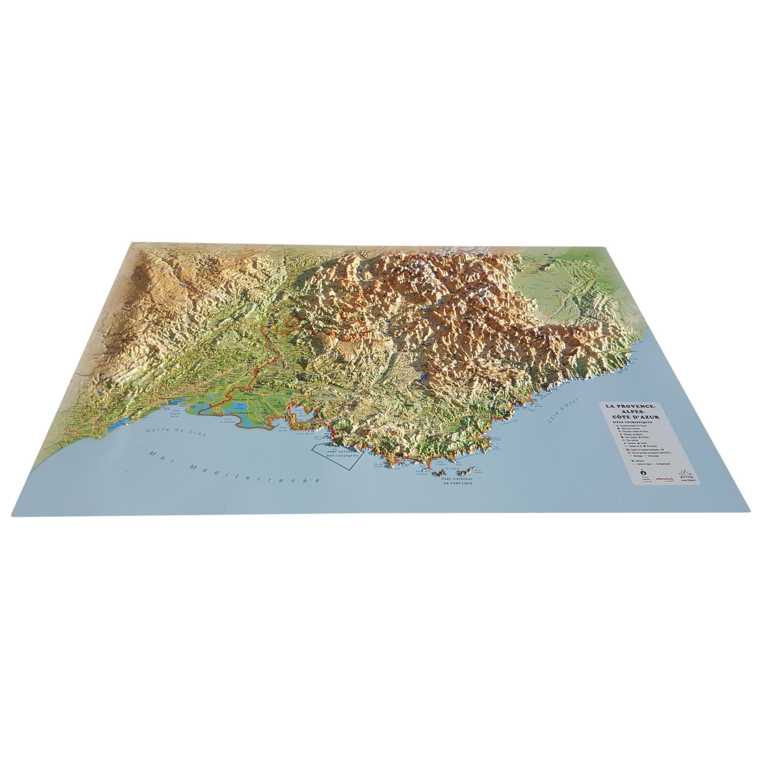 Carte murale en relief - Provence-Alpes-Côte d'Azur (PACA) - 61 cm x 41 cm | 3D Map carte en relief 3D Map Default Title