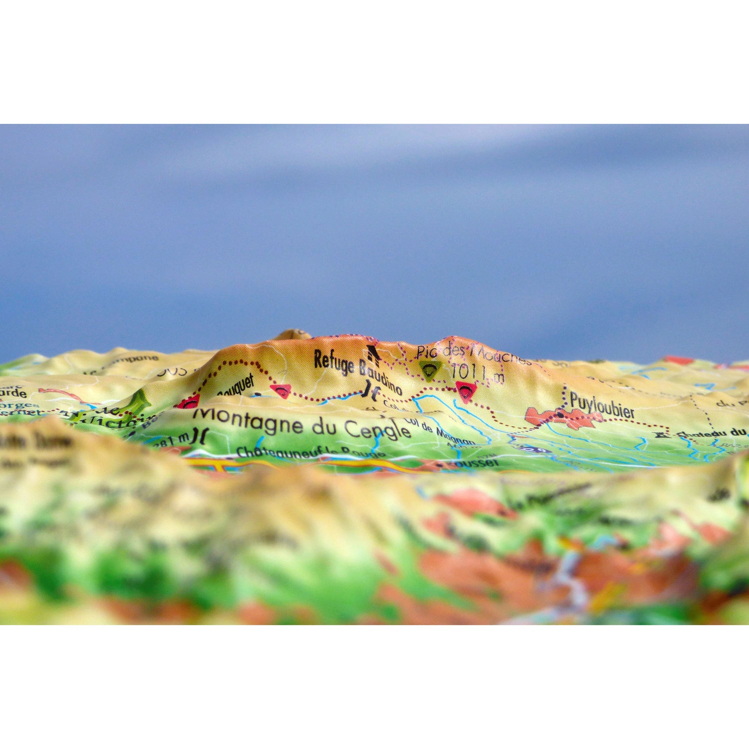 Carte murale en relief - Sainte Victoire & Sainte-Baume - 61 cm x 41 cm | 3D Map carte en relief 3D Map