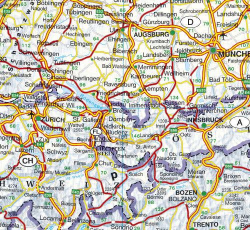 Carte murale - Europe Physique - 170 x 121 cm | Freytag & Berndt carte murale roulée (en tube) Freytag & Berndt