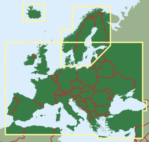 Carte murale - Europe (physique) - 126 x 90 cm | Freytag & Berndt carte murale roulée (en tube) Freytag & Berndt
