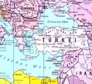 Carte murale (en allemand) - Le Monde politique, Projection de Gall-Peters (130 x 82 cm) | Huber carte murale roulée (en tube) Huber