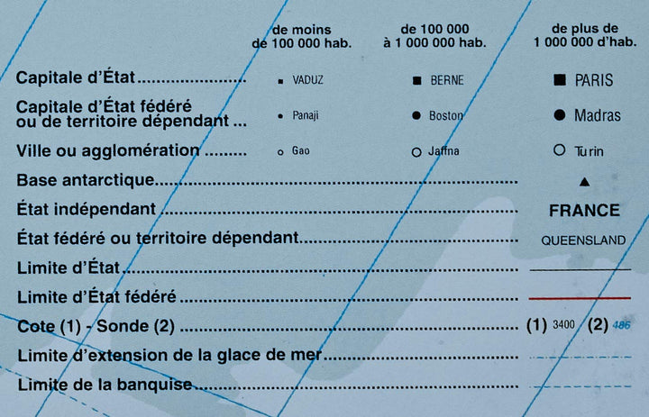 Carte murale - Monde politique - 100 x 61,5 cm | IGN carte murale petit tube taux réduit IGN 