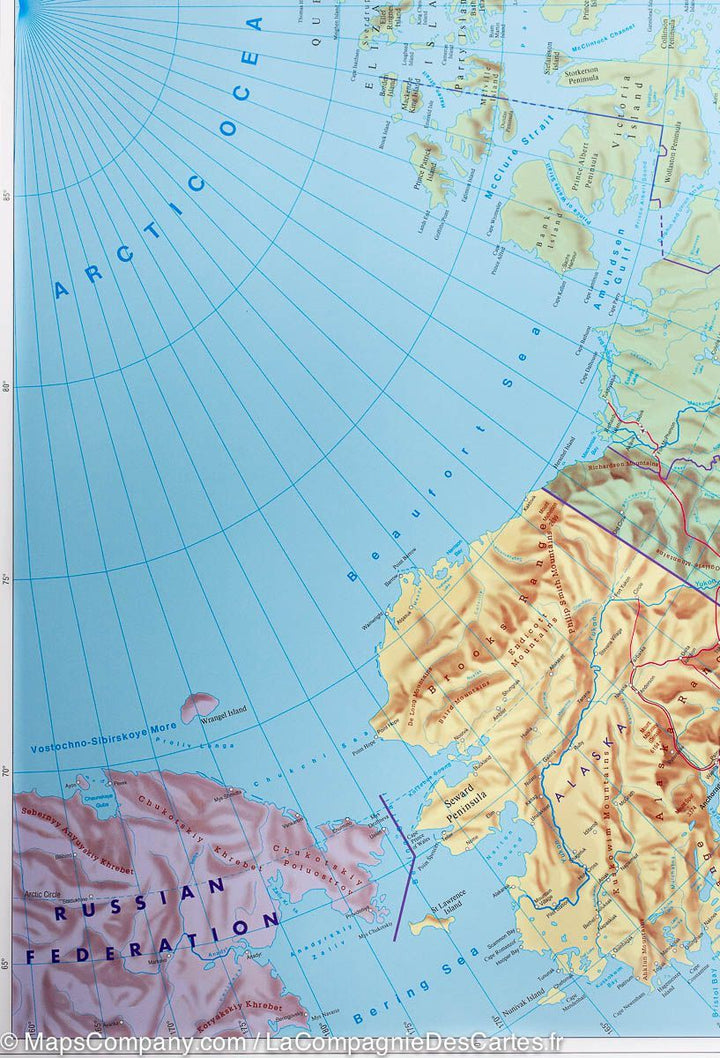 Carte murale papier – Amérique du Nord & Centrale – 97x123,5 cm | Freytag & Berndt - La Compagnie des Cartes
