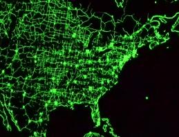 Carte murale phosphorescente - Le Monde, en anglais (84 x 59 cm) | Maps International carte murale roulée (en tube) Maps International