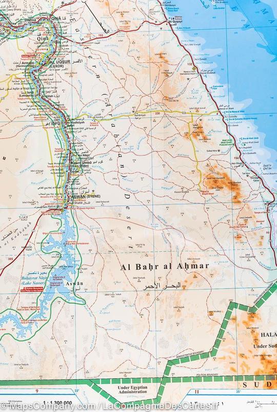 Carte murale plastifiée - Egypte (géographique) | Gizi Map carte murale grand tube Gizi Map 