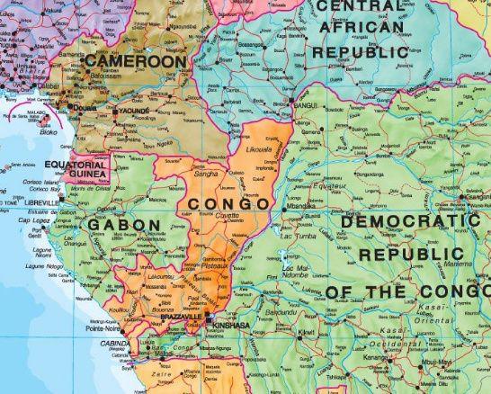 Carte murale plastifiée (en anglais) - Afrique politique - 100 x 120 cm, avec lattes de maintien en bois | Maps International carte murale grand tube Maps International 
