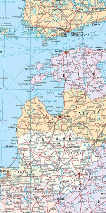 Carte murale plastifiée - Europe politique - 126 x 100 cm | Kümmerly & Frey carte murale roulée (en tube) Kümmerly & Frey