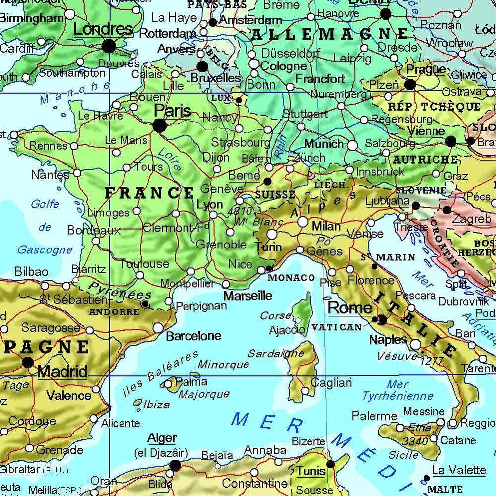 Carte murale plastifiée - Monde politique 702 | Michelin carte murale petit tube Michelin 