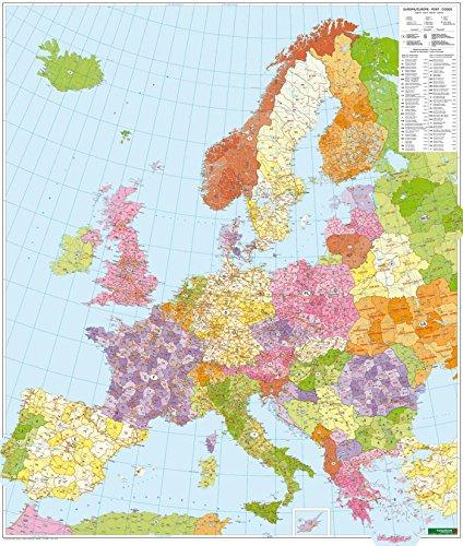Carte murale (pliée) - Europe (code postaux) | Freytag & Berndt carte pliée Freytag & Berndt 